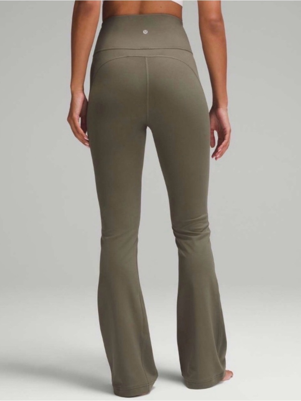 Lululemon Groove Nulu High-Rise Flared Pant Regular Army Green Size 6 32.5”
